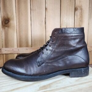 Re-souL Ankle Boots Mens 8 42 EU Brown Leather Lace Up Combat Dress Shoes Casual